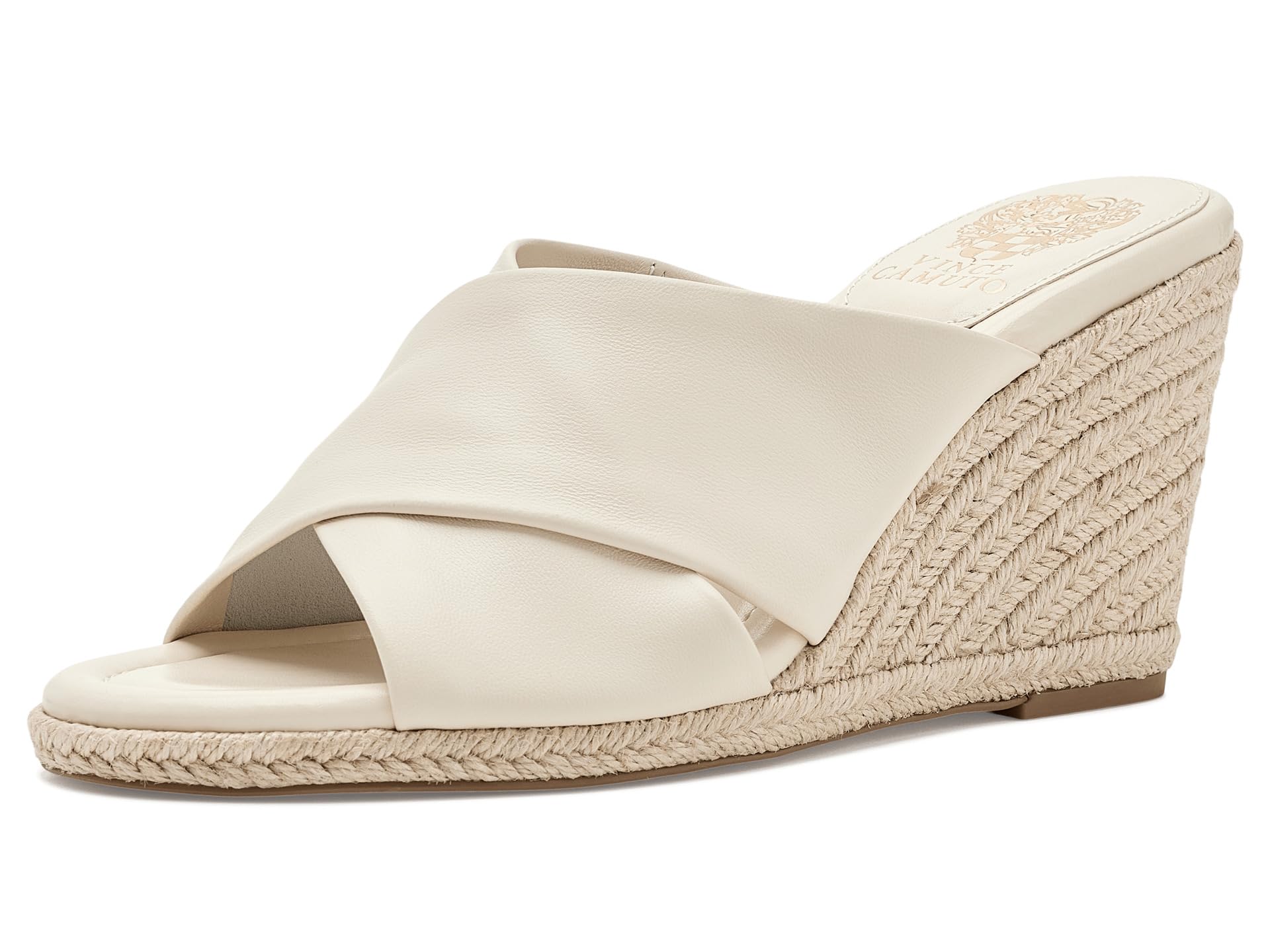 Fisella Cross Band Espadrille Wedge Sandals