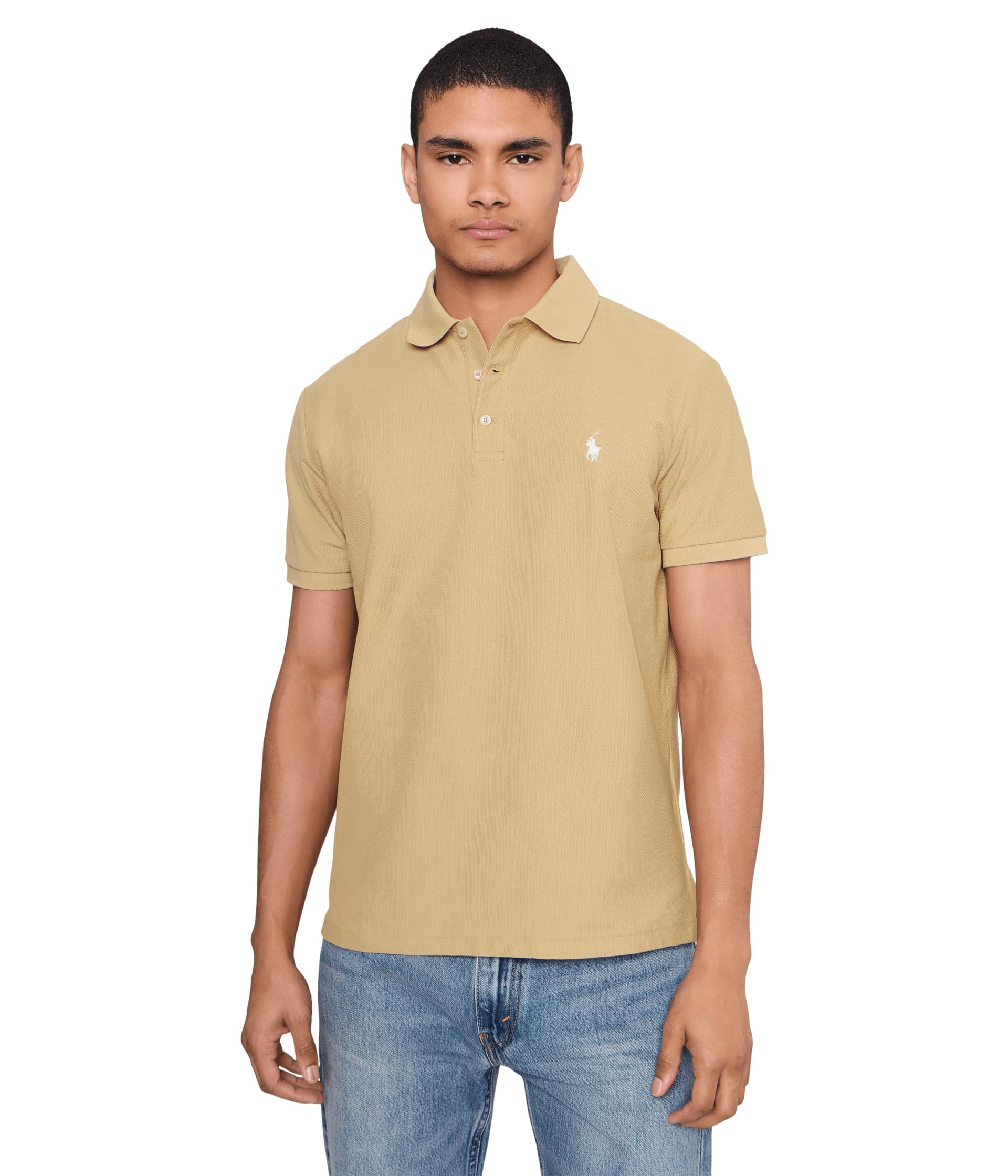 Custom Slim Fit Honeycomb-Mesh Polo