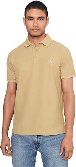 Мужское поло Polo Ralph Lauren Custom Slim Fit Honeycomb-Mesh