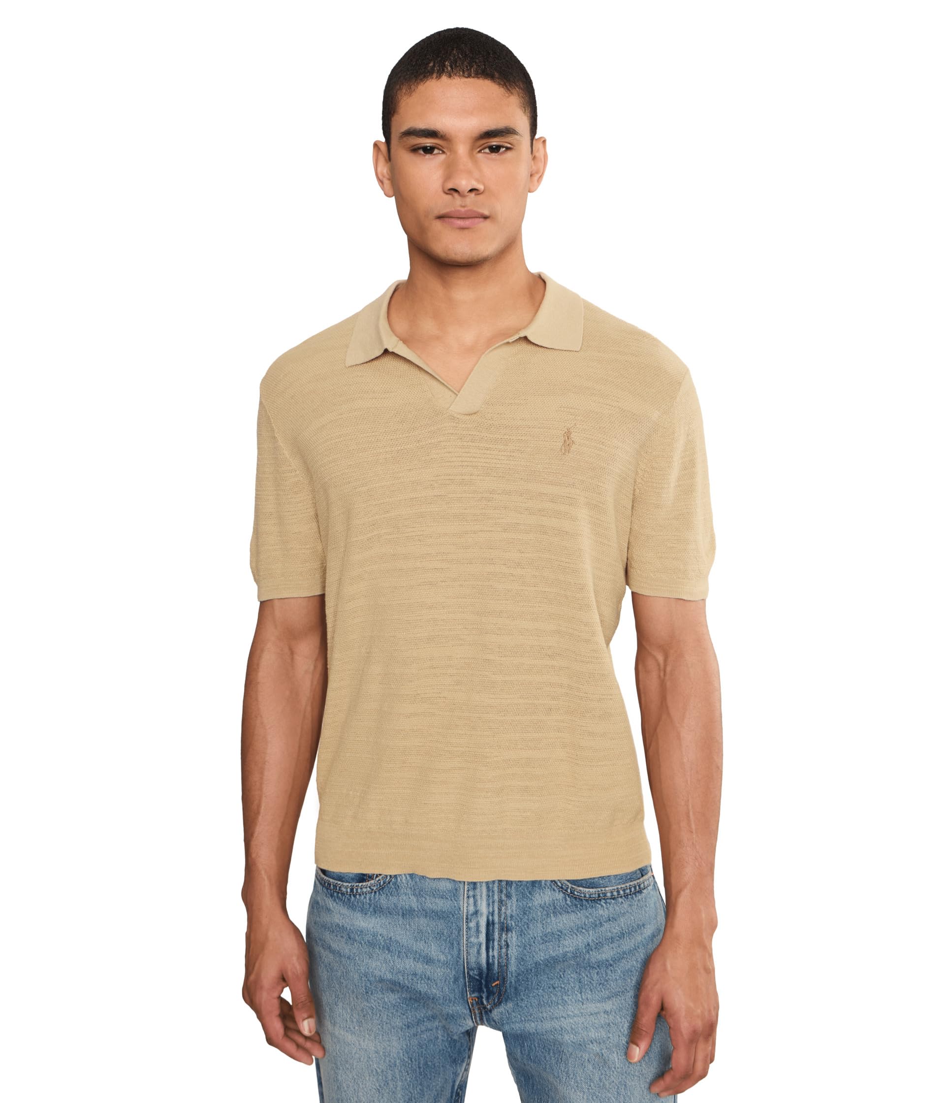 Textured Cotton-Linen Sweater