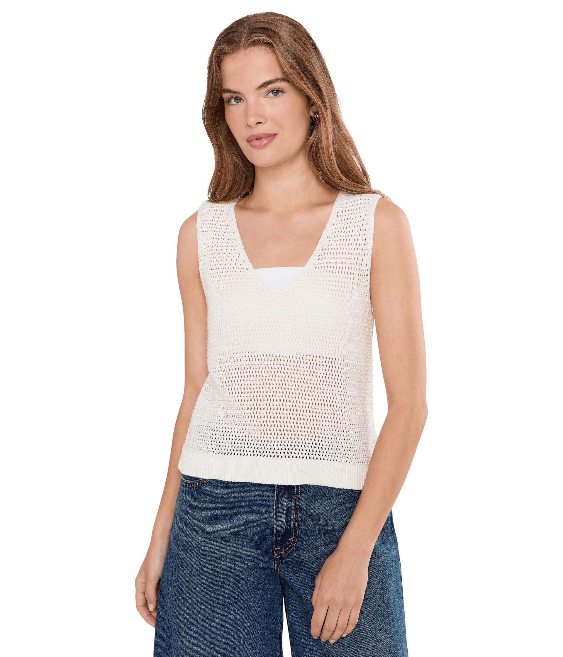 Топ 525 america Rosa V-Neck Pointelle Mesh Женский