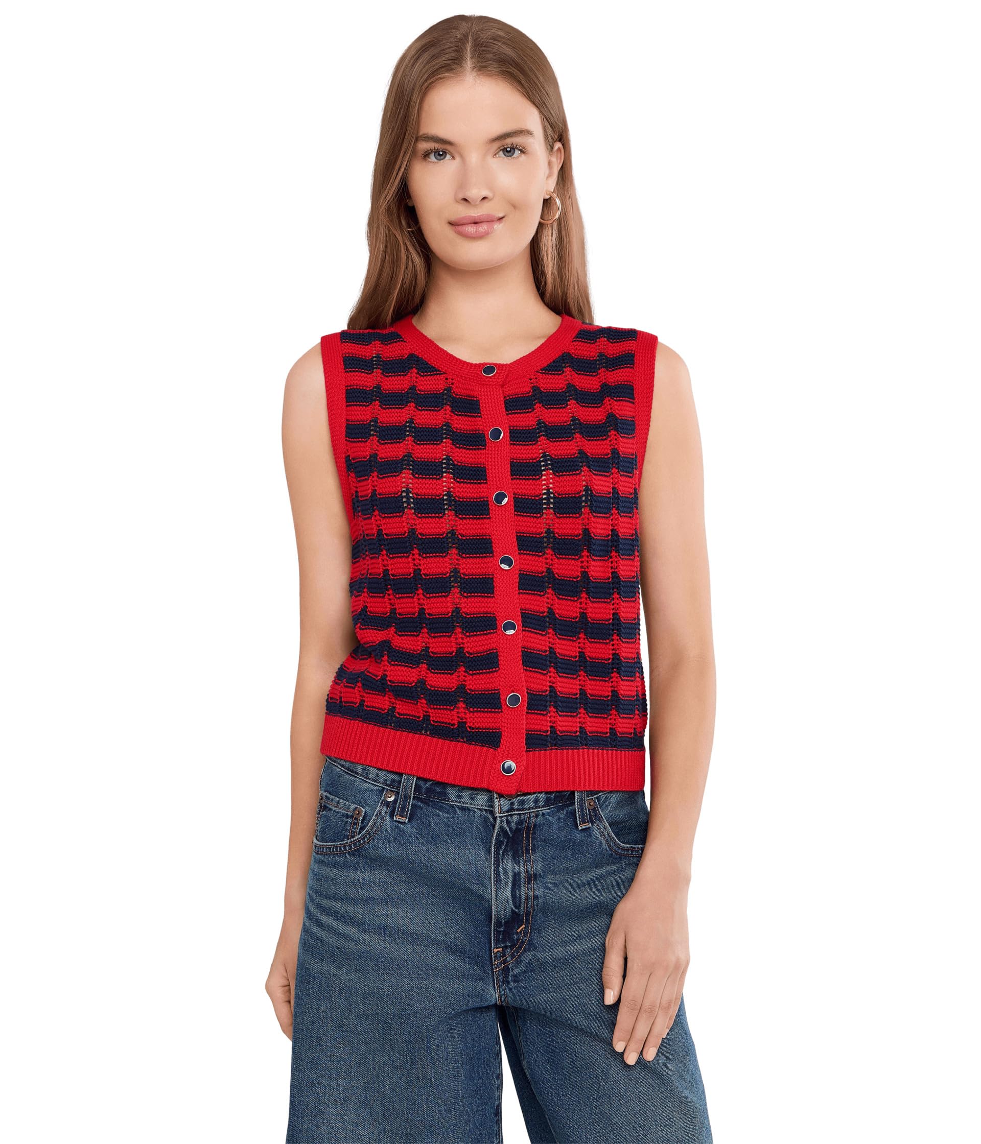 Жилет Isla Striped Button Front
