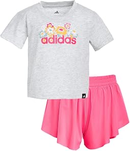 Heather Tee & Flowy Shorts Set (Infant)