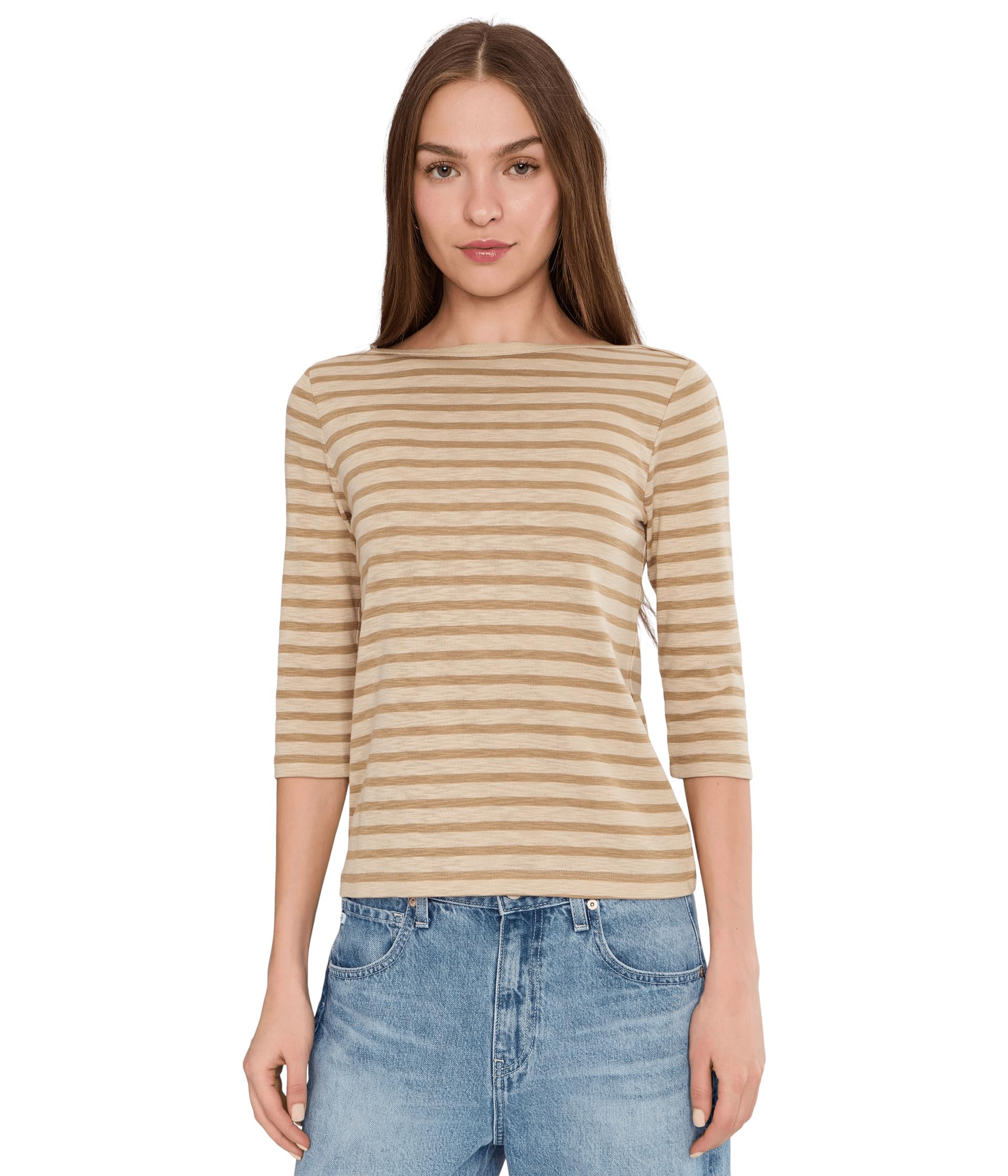 Футболка 3/4 Sleeve Stripe Envelope Boat NIC+ZOE Женская