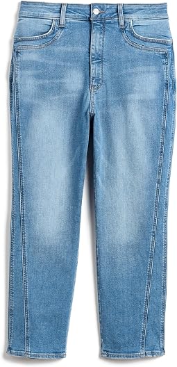 Plus Marilyn Straight Ankle Seaming Detail Jeans