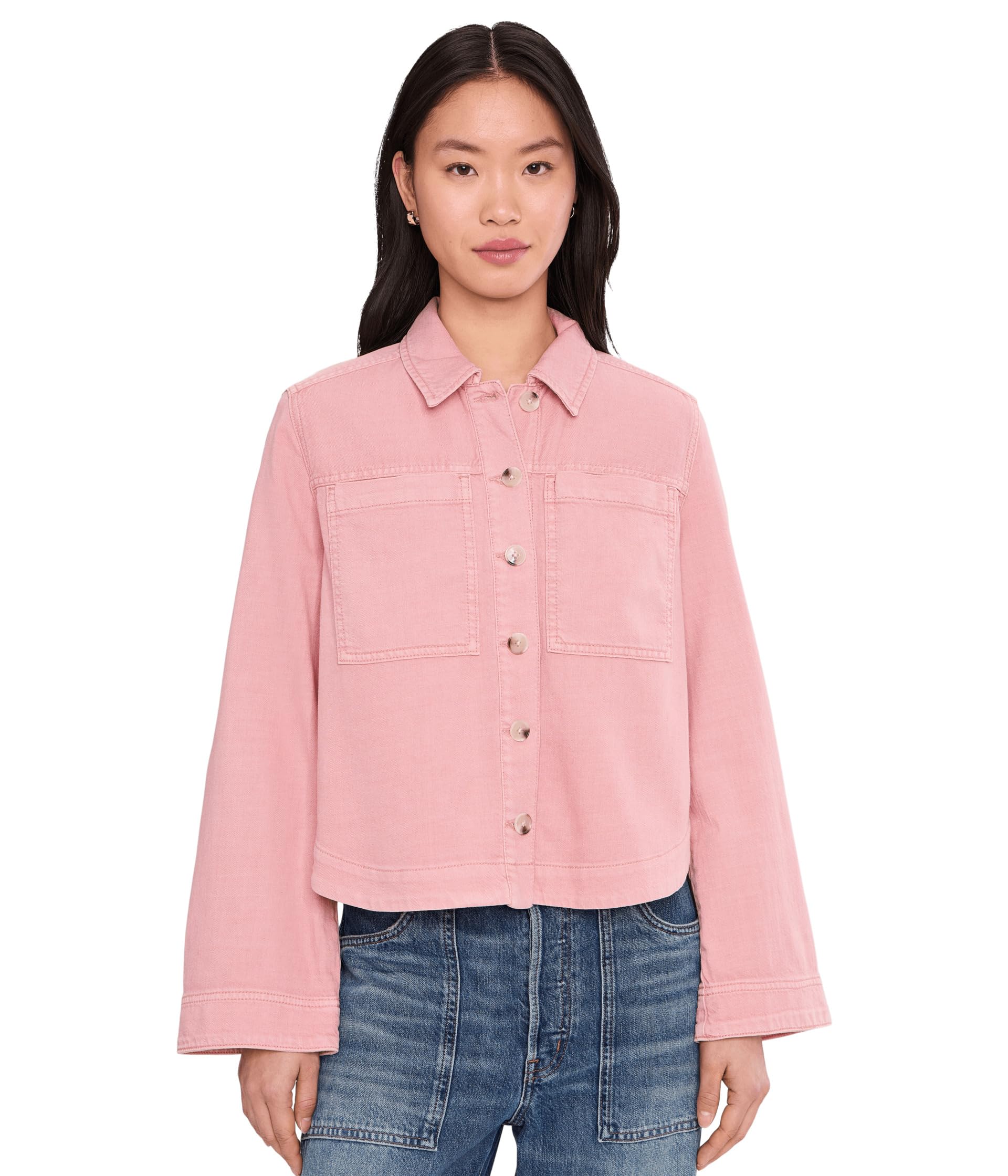 High/Low Denim Shacket