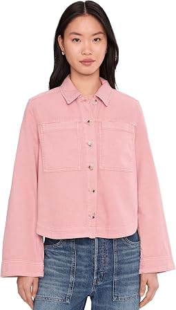 Женская джинсовая рубашка High/Low Denim Shacket