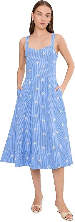 Sleeveless Sweetheart Midi Dress