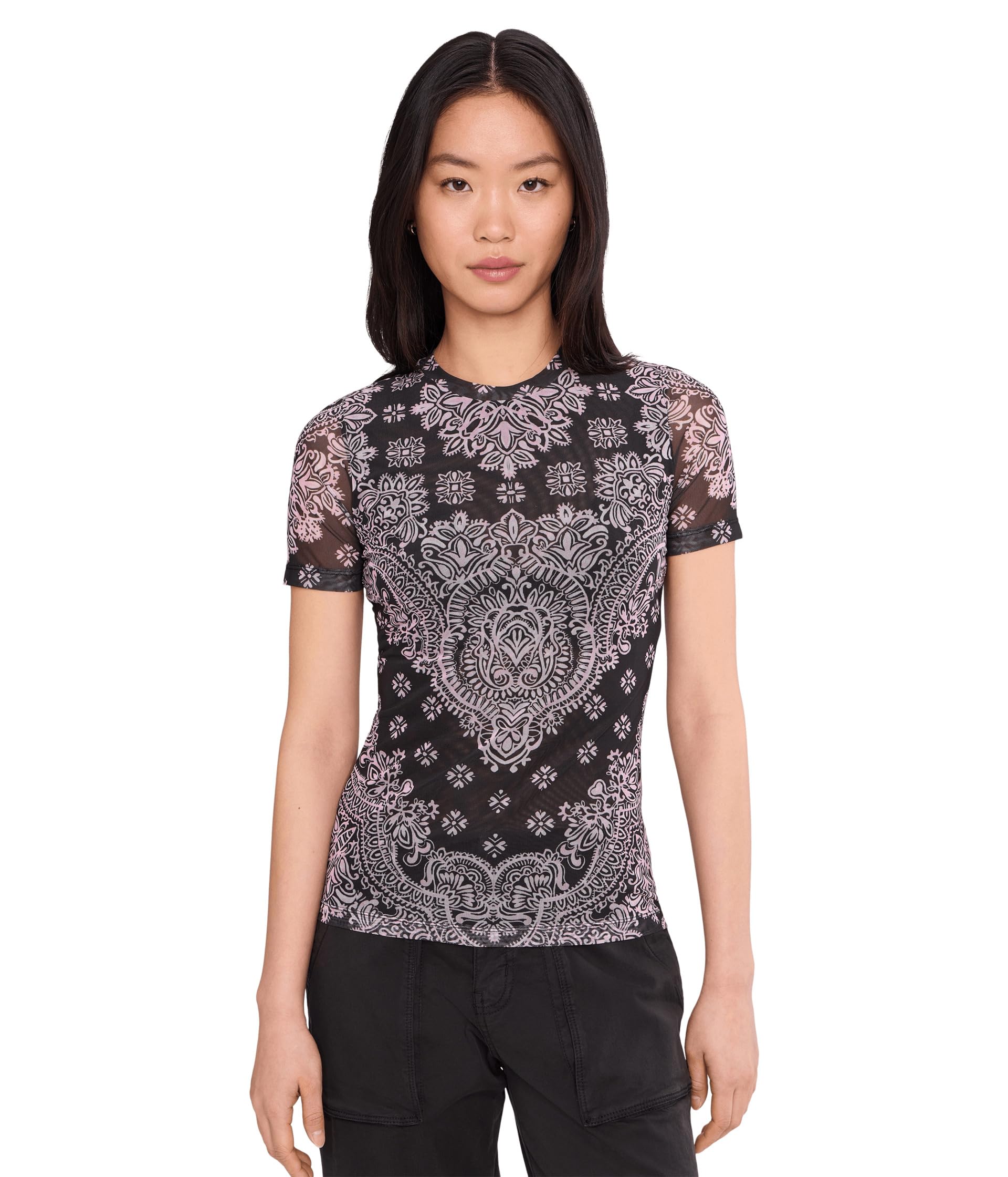 Eleanor Mesh Short Sleeve Tee