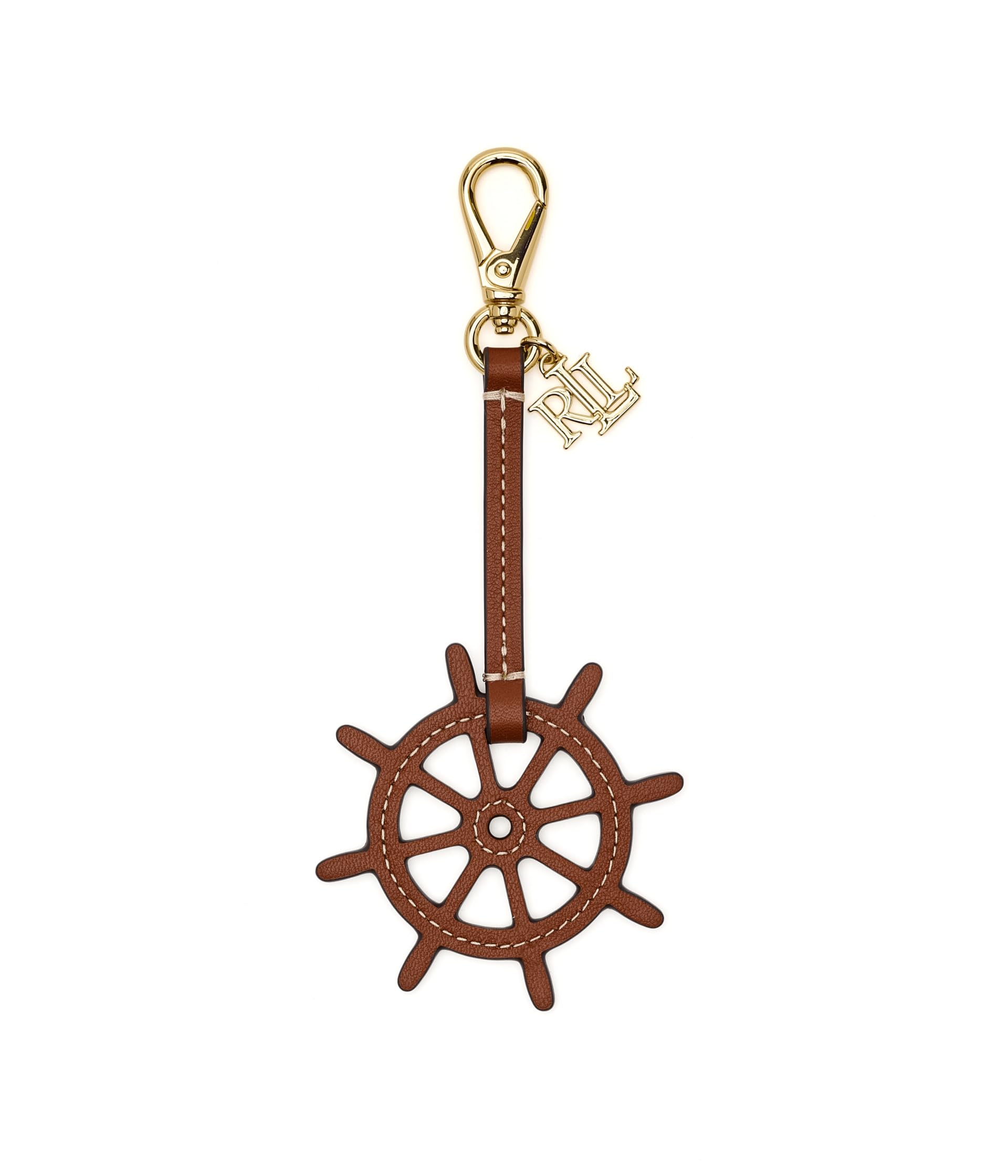 Leather Wheel & Logo Charm