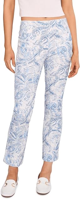 Женские брюки Elliott Lauren Blue Bayou Printed Elastic Waist Pull-On Bootcut