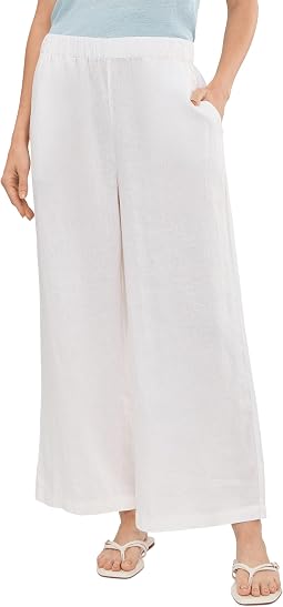 Широкие брюки из органического льна Eileen Fisher
