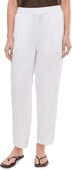 Organic Linen Ankle Pleated Lantern Pants
