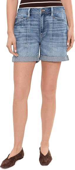 5" Mid-Rise Elastic Back Roll Cuff Shorts