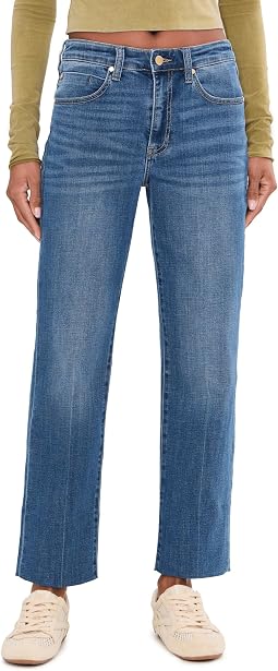 28" Kennedy Mid-Rise Crop Straight Leg Jeans with Blind Hem