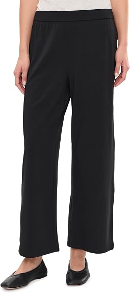 Stretch Jersey Knit Wide Ankle Pants