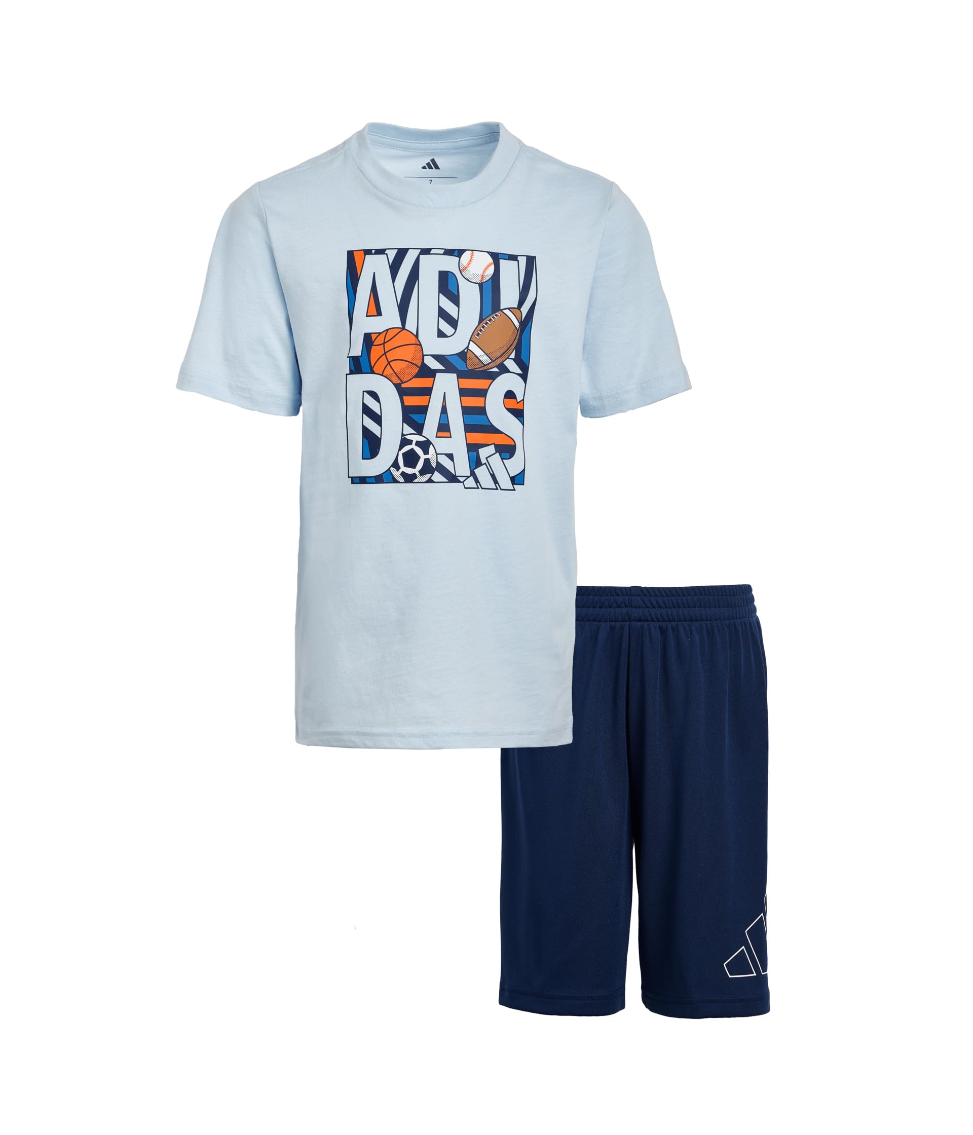 Essential Cotton Graphic Tee Shorts Set (Toddler/Little Kid)