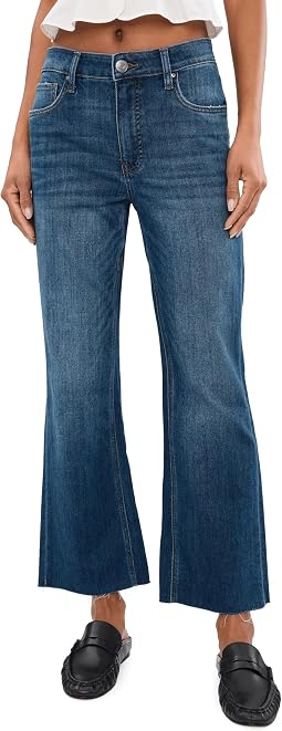 Женские джинсы KUT from the Kloth Kelsey High-Rise Fab Ab Ankle Flare в цвете Flourish