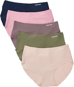 Женский комплект нижнего белья Calvin Klein Underwear Invisibles Microfiber Stretch Hipster 5-Pack