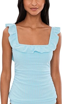 Lilly Pulitzer Aemma Ruffle Tankini Top топ для купальника женский