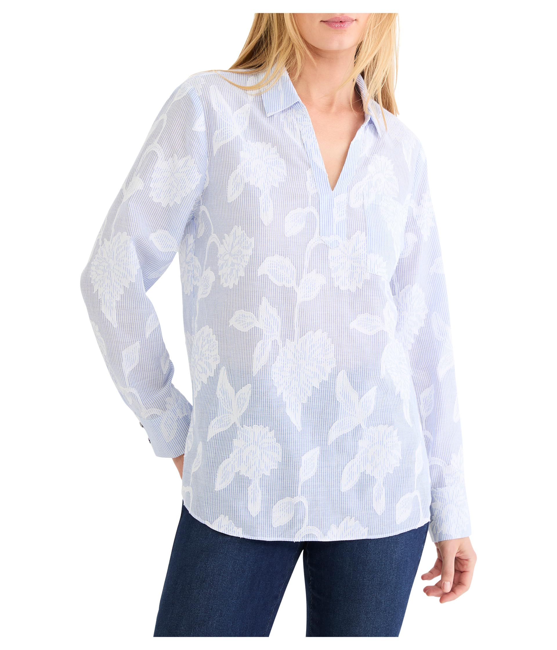 Топ Petite Sky Striped Jacquard