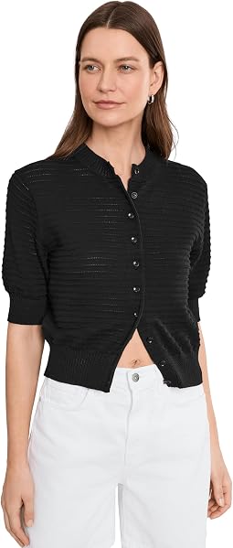 Cotton Stitch Siya Short Sleeve Cardigan- Solid
