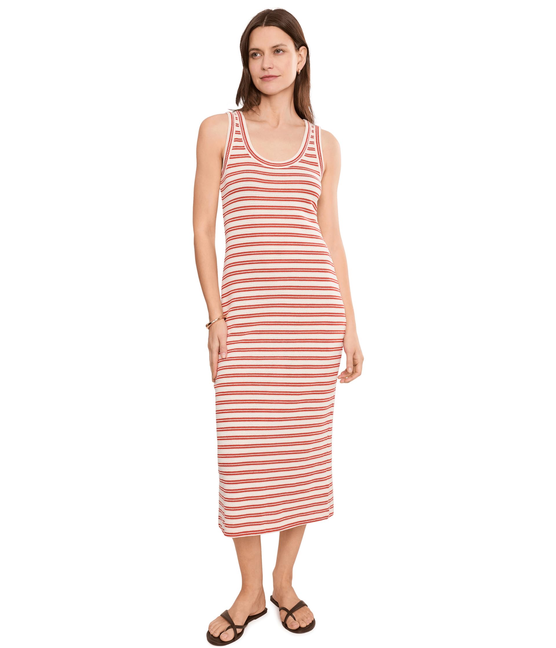 Женское миди платье Madewell Bloom Texture Stripe