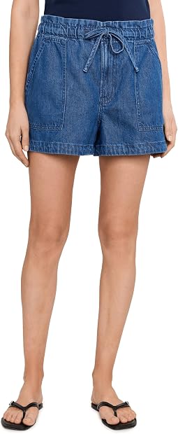 Utility Airy Denim Pull-On Shorts