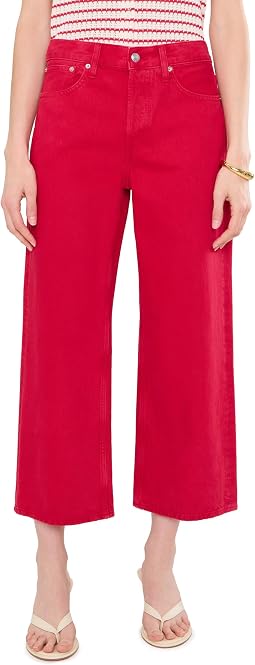 Low Slung Baggy Crop in Red