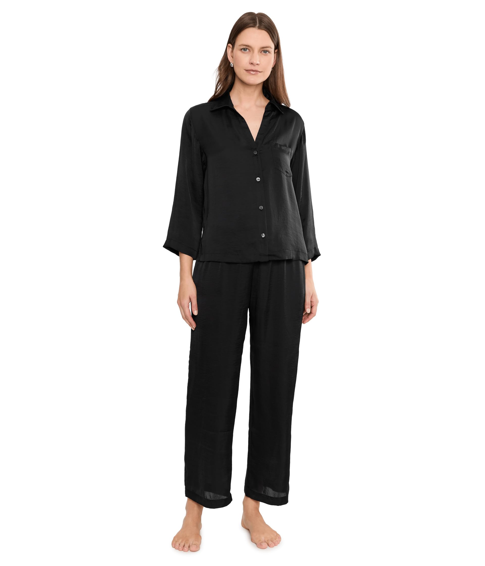 Natori Ashley Washed Satin Icon Pajama Set Женский