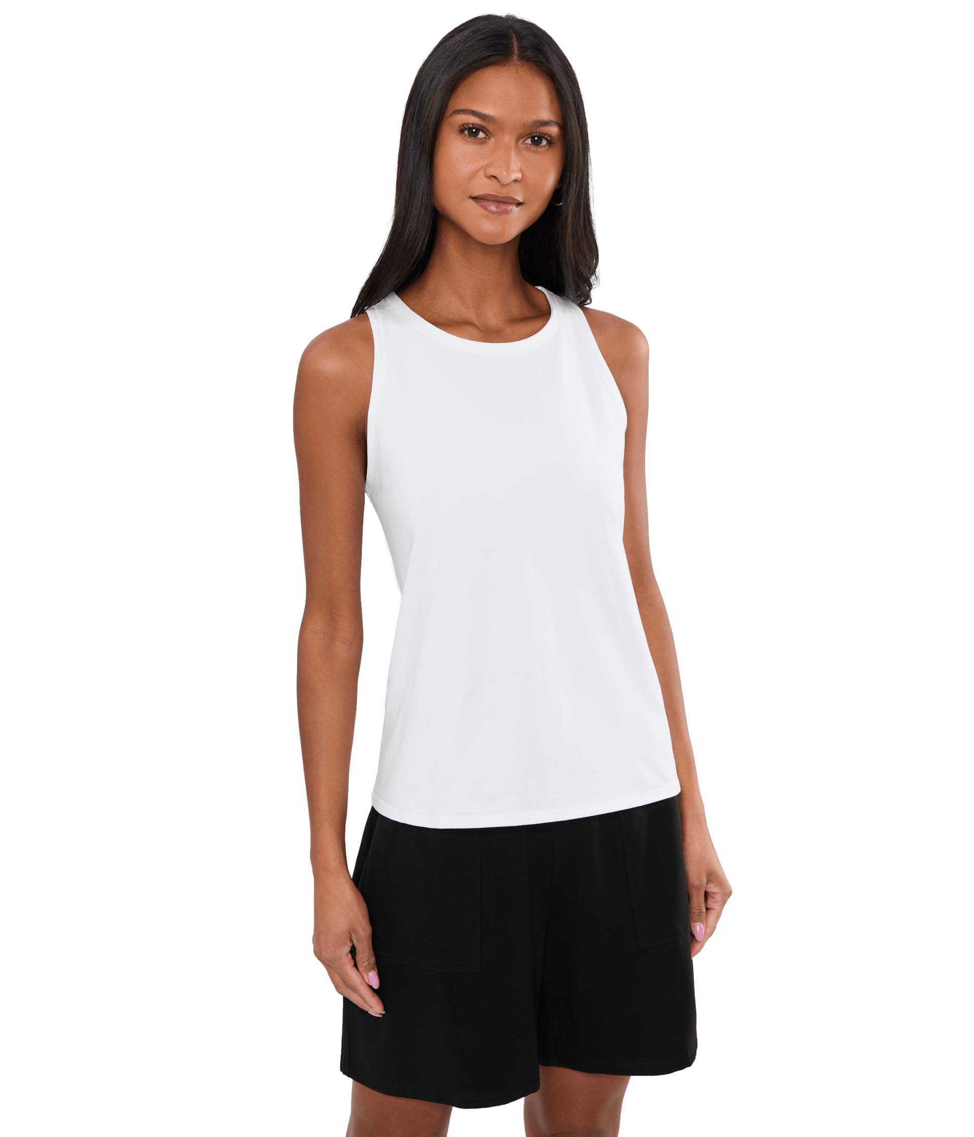 Облегающий майка из трикотажа Pima Cotton Stretch с круглым вырезом