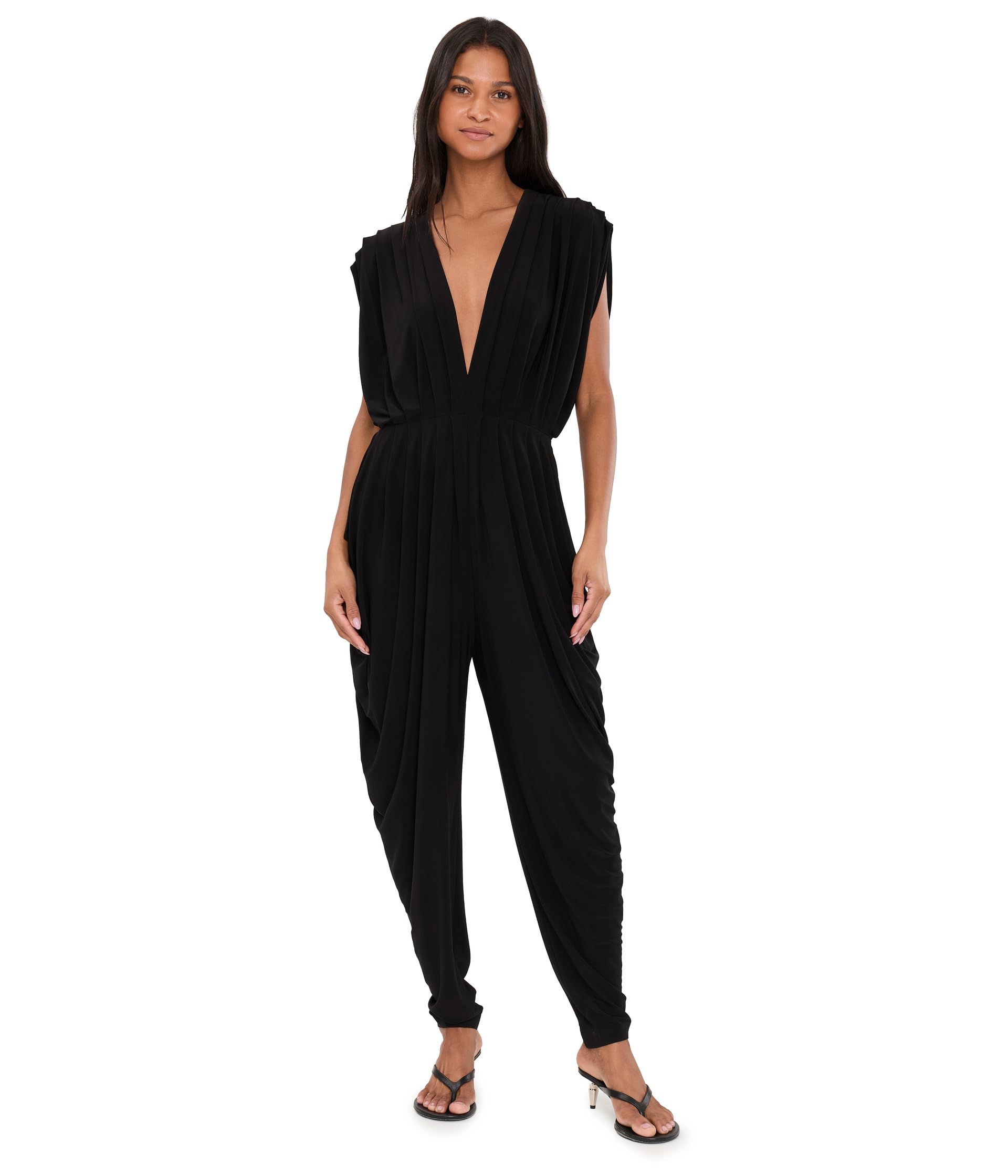 Norma Kamali комбинезон Square Sleeve Waterfall