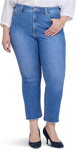 Plus Size Billie Mini Bootcut Fray Hem Ankle Jeans