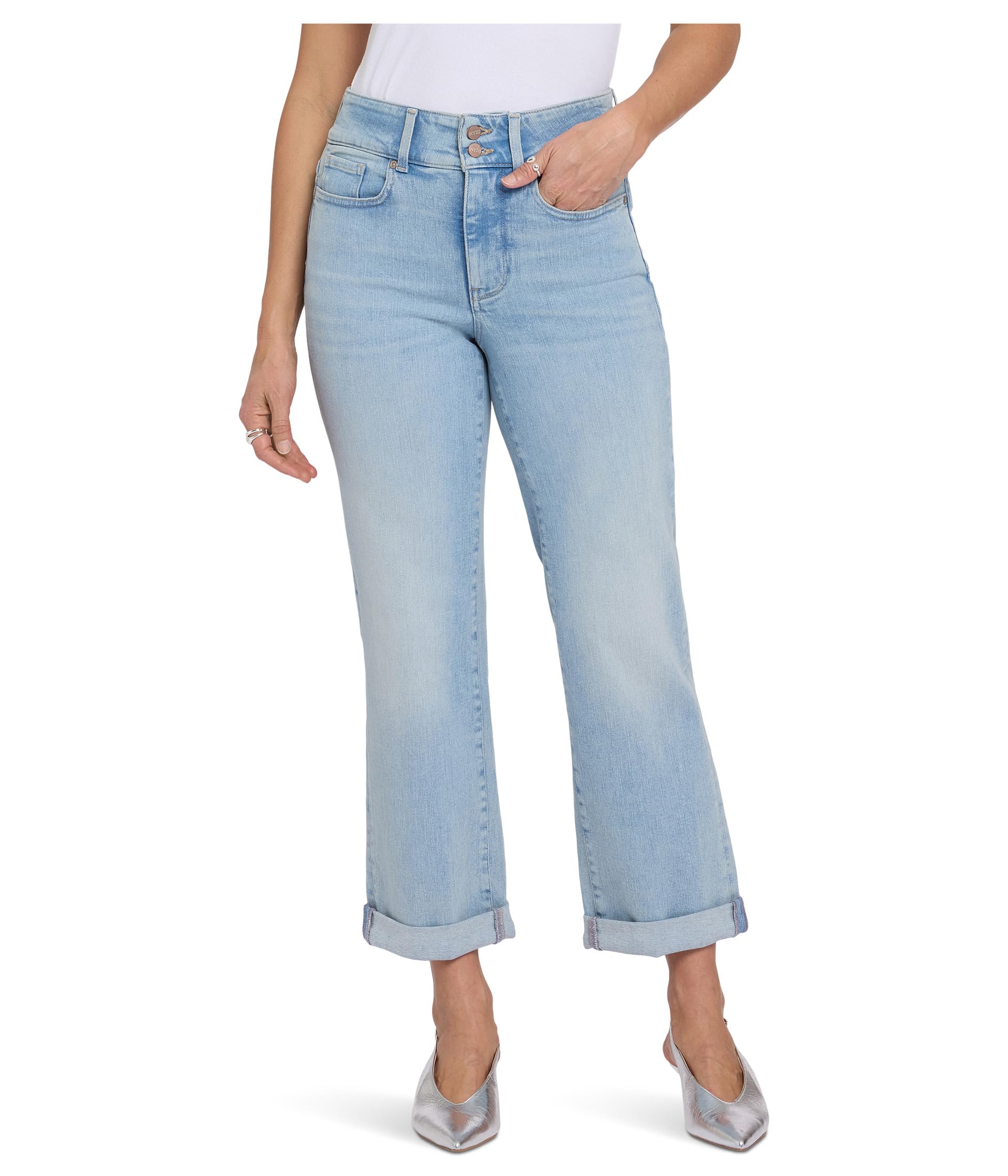 Petite Bailey Straight Crop Re-New Denim Jeans