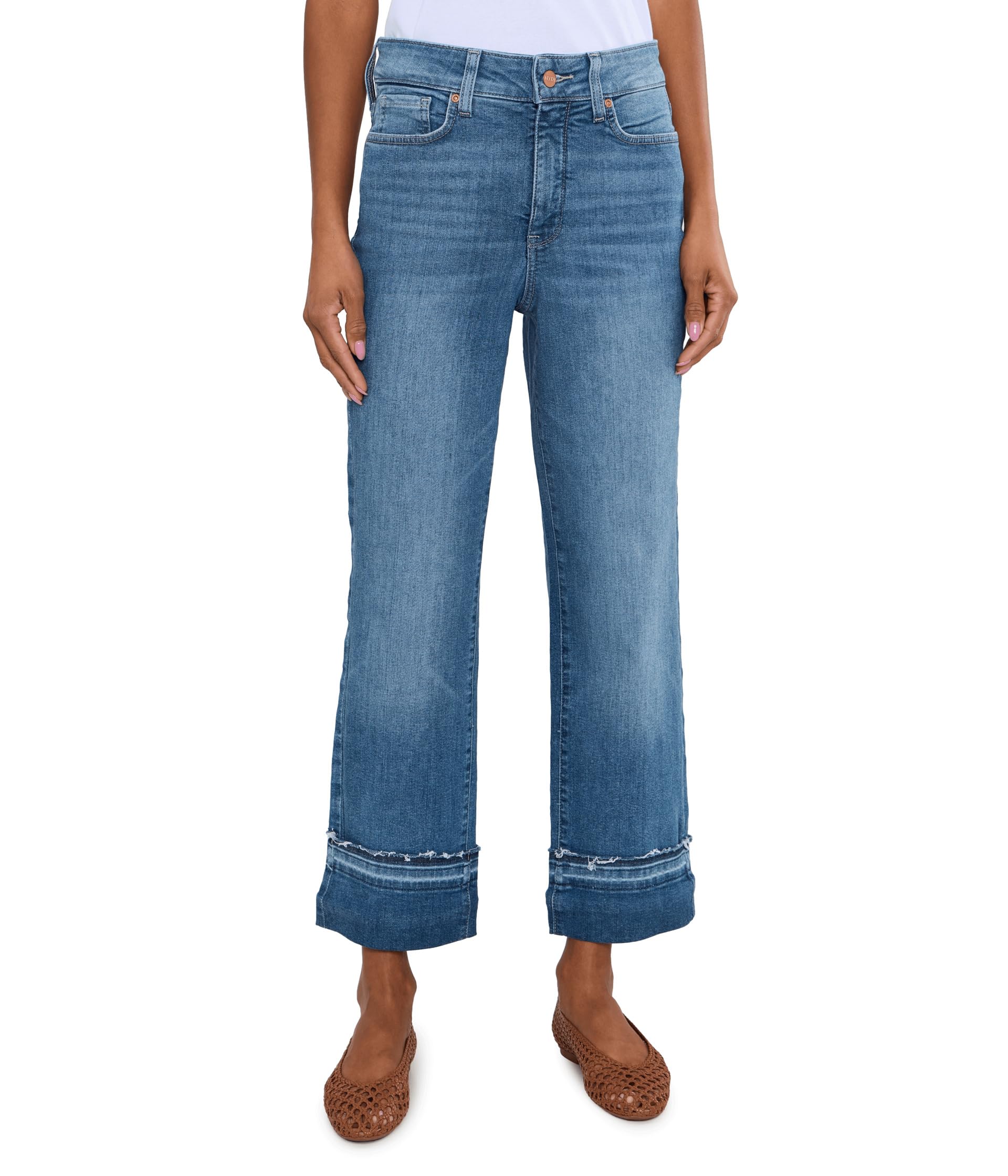 Petite Bailey Relaxed Straight Ankle Raw Cuff Jeans