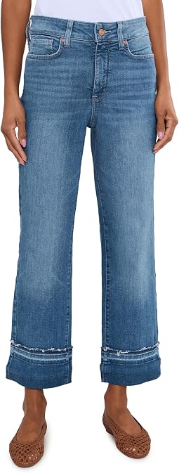 Petite Bailey Relaxed Straight Ankle Raw Cuff Jeans