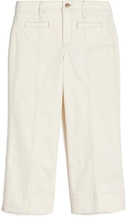 Petite Teresa Wide Leg Ankle Front Seam Jeans