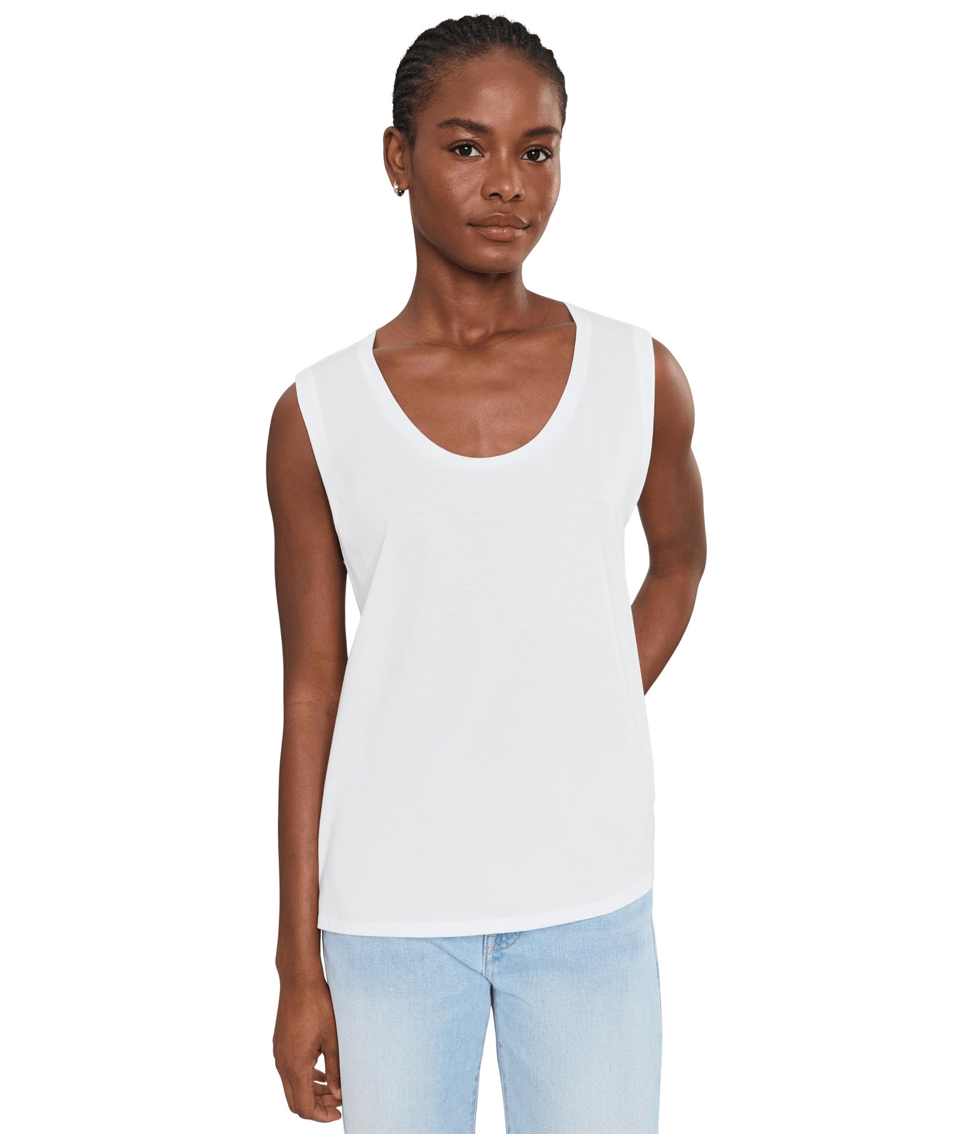 Organic Pima Cotton Jersey Scoop Neck Tank Top