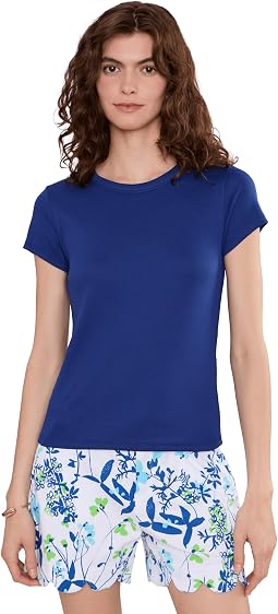 Organic Cotton Stretch Rib Crew Neck Tee