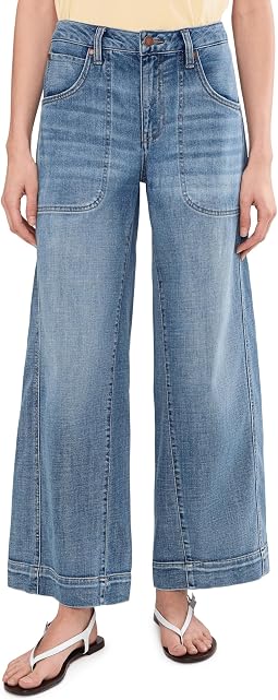 30" Mid-Rise Stride Wide Leg Jeans w/ Utility Details