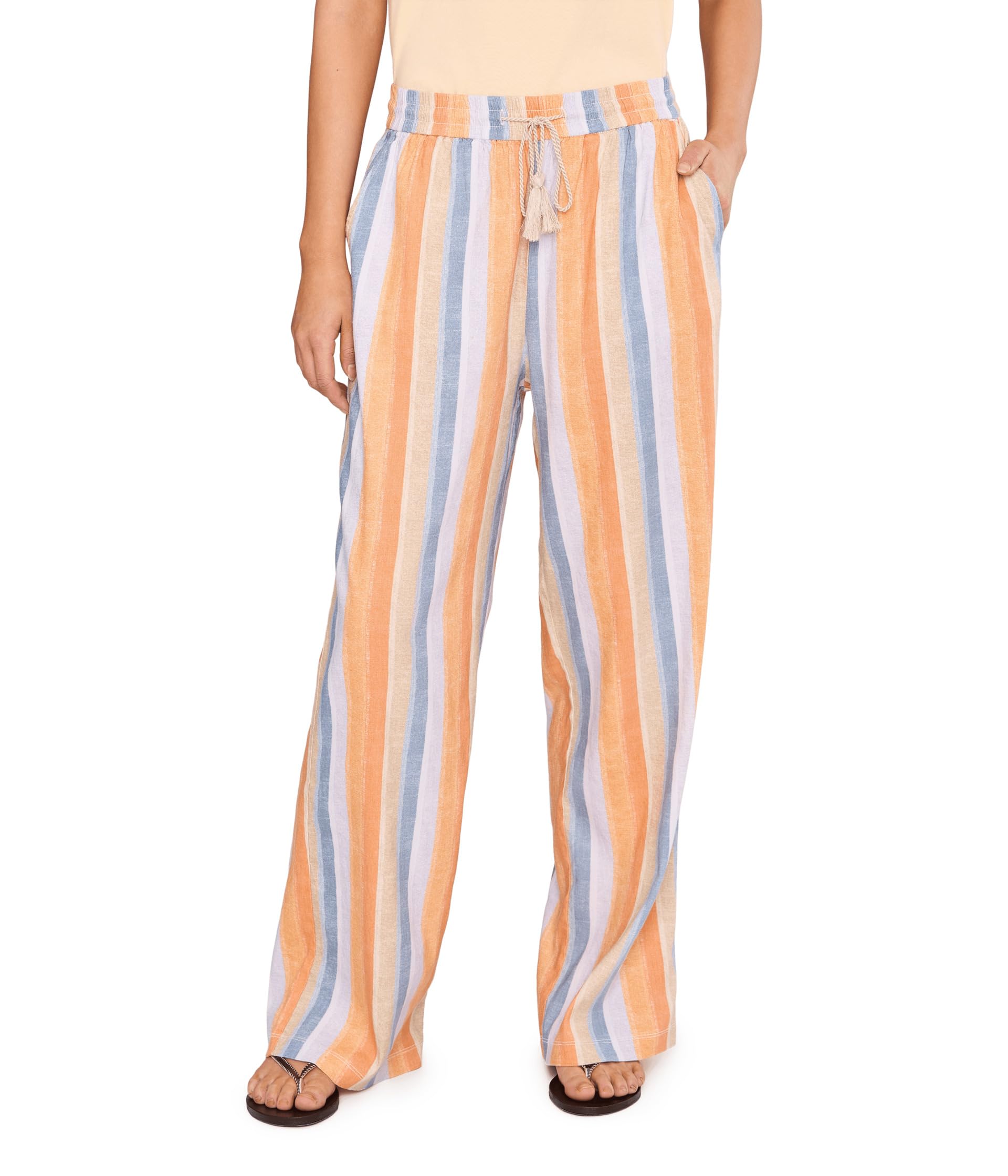 Mid-Rise Pull-on Drawstring Waistband Wide Leg Pant Женский