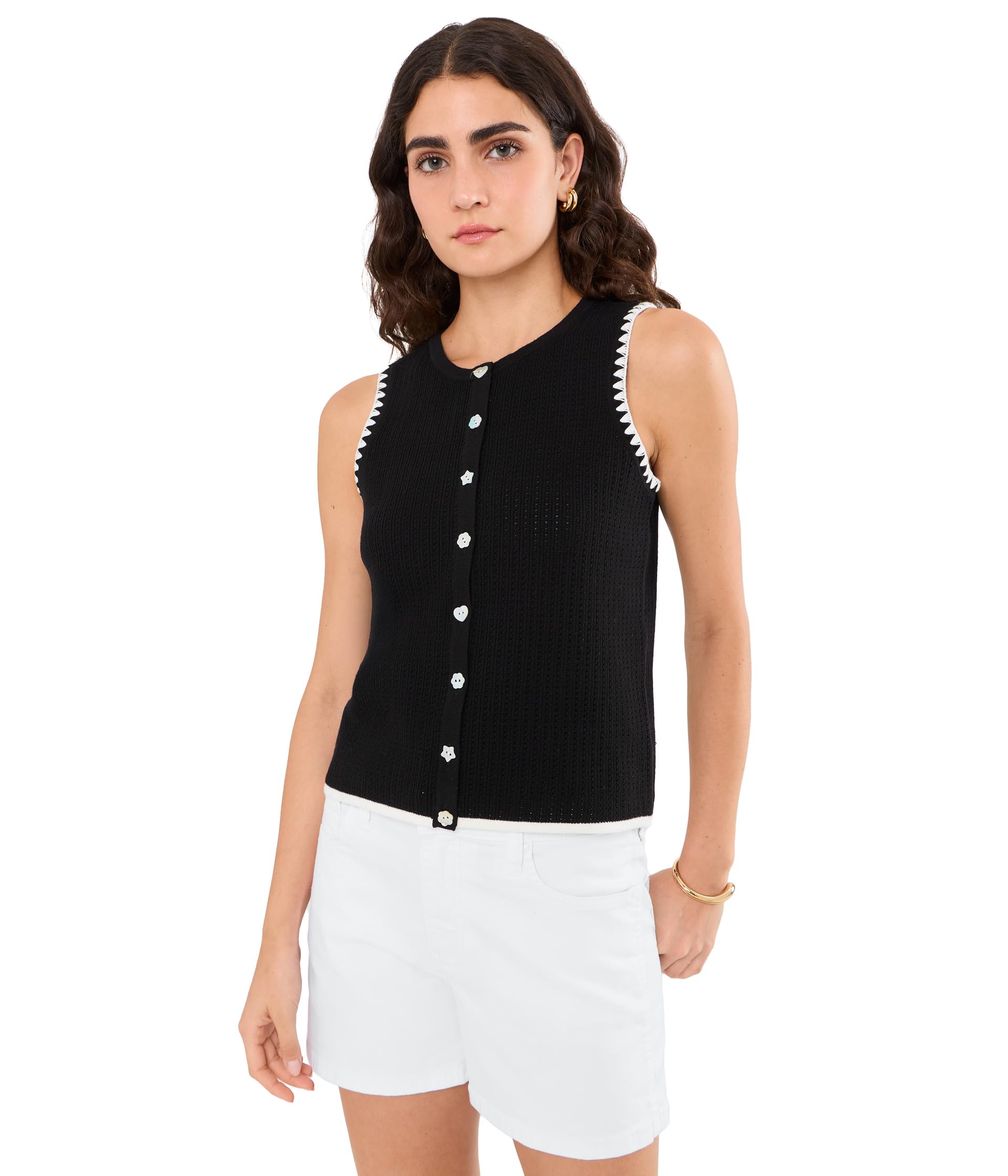 Женский джемпер Pointelle Whipstitch Sleeveless