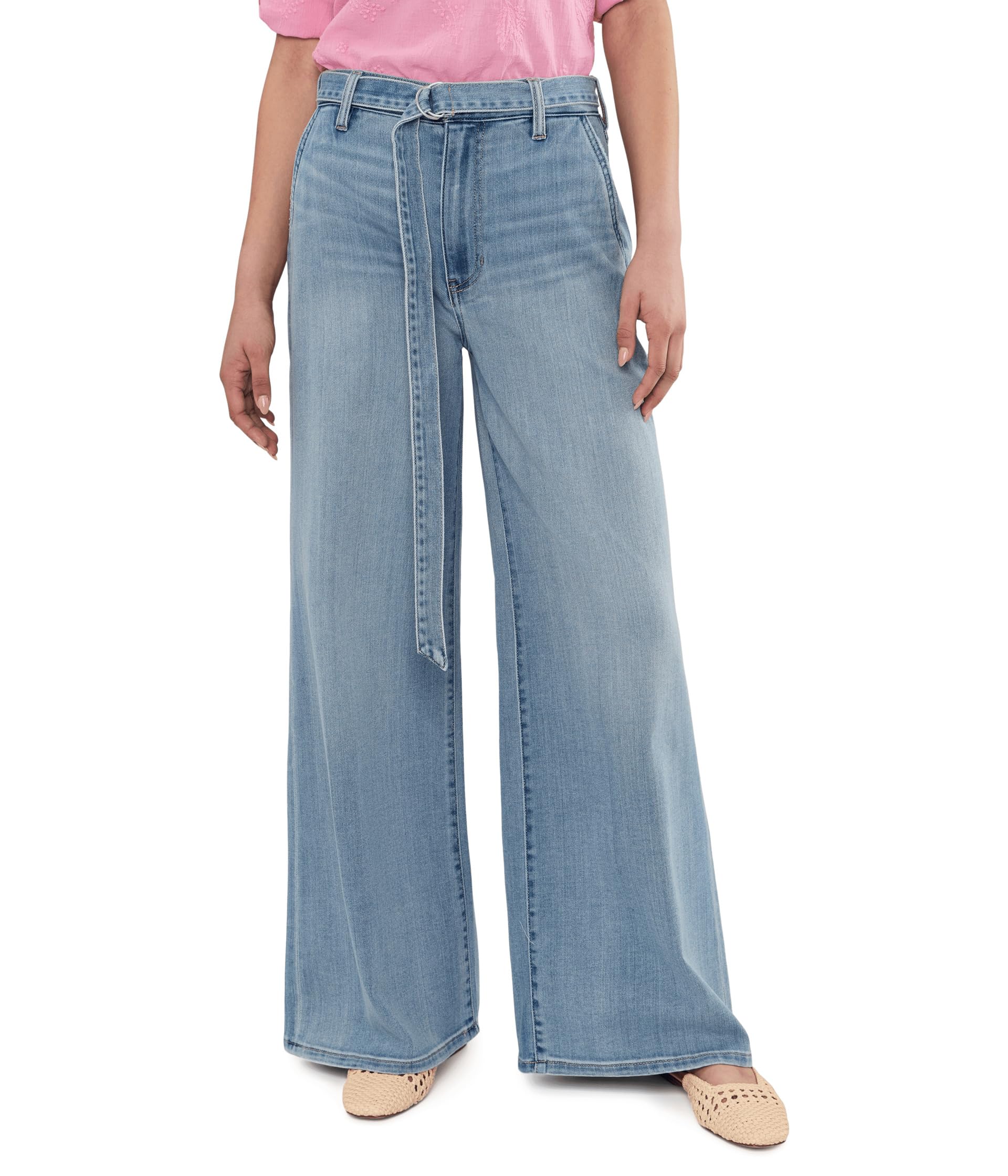 32" High-Rise Super Stride Jeans w/ Belt