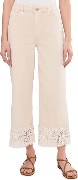 Женские брюки Liverpool Los Angeles Mid-Rise Stride Wide Leg с кружевом
