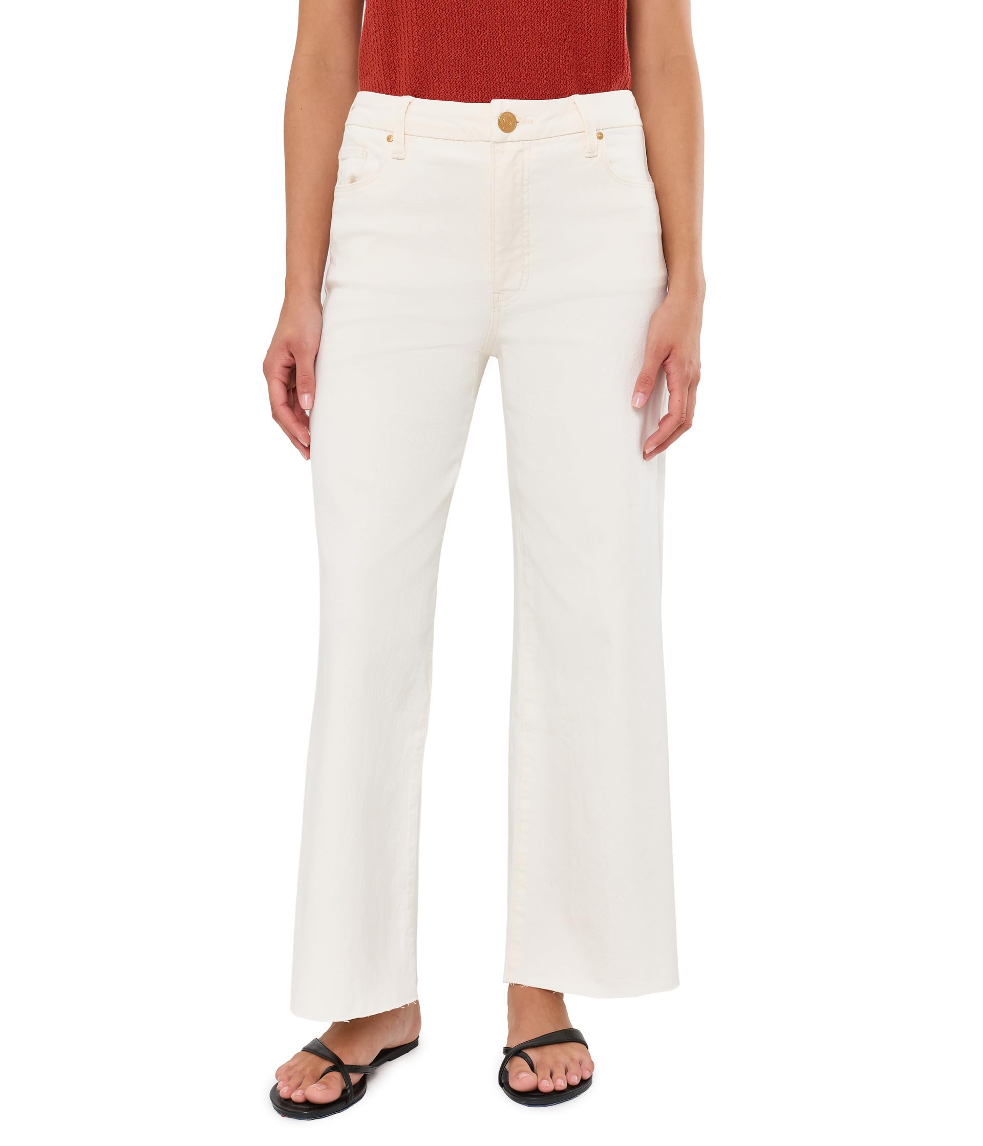 Meg High-Rise Fab Ab Wide Leg Raw Hem