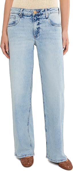 Selena Baggy Low-Rise Straight Leg Clean Hem