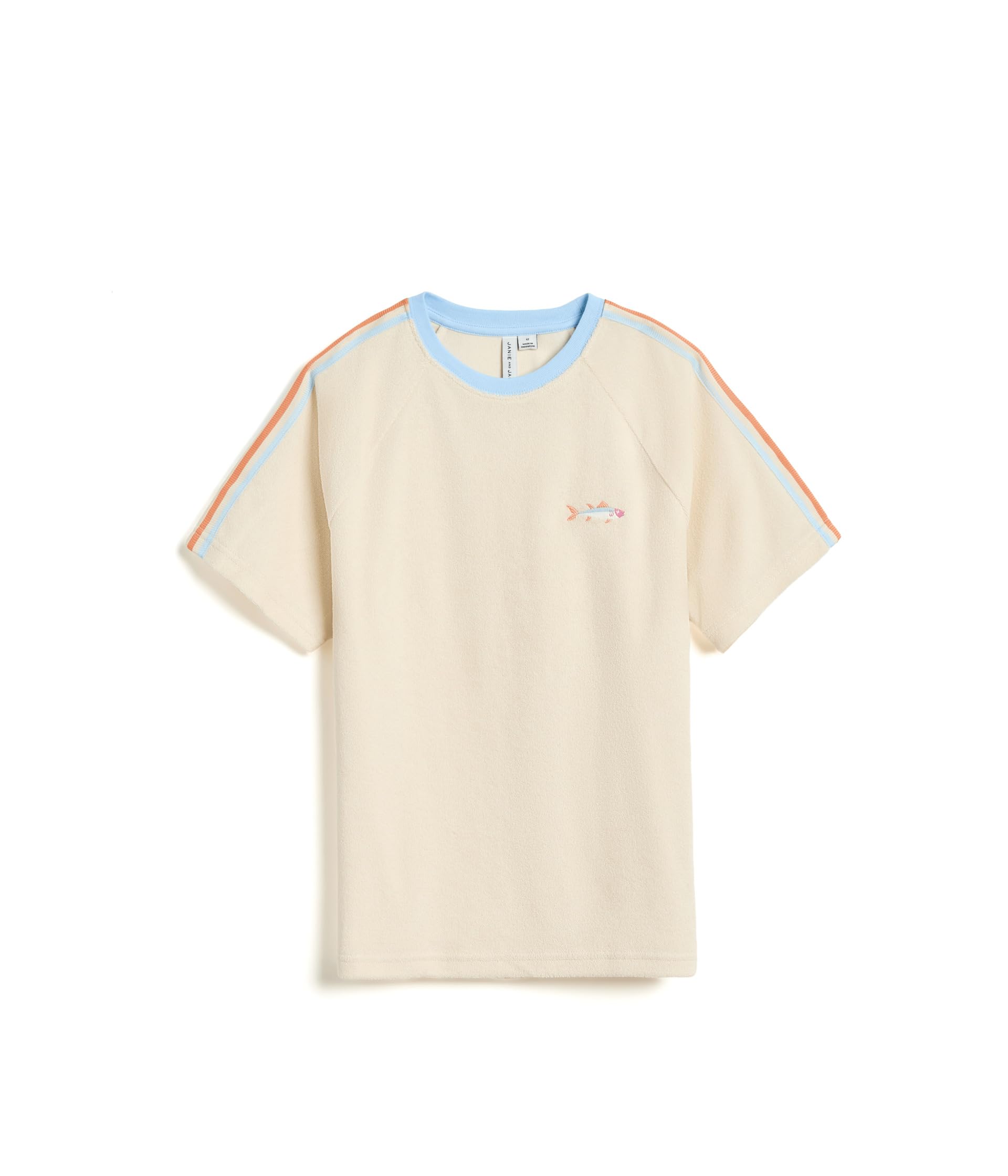 Футболка Terry Shoulder Stripe (Toddler/Little Kid/Big Kid) Janie and Jack
