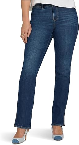 Petite Marilyn Straight Side Slit Jeans