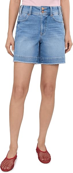 Berkyn Relaxed Denim Fray Hem Shorts