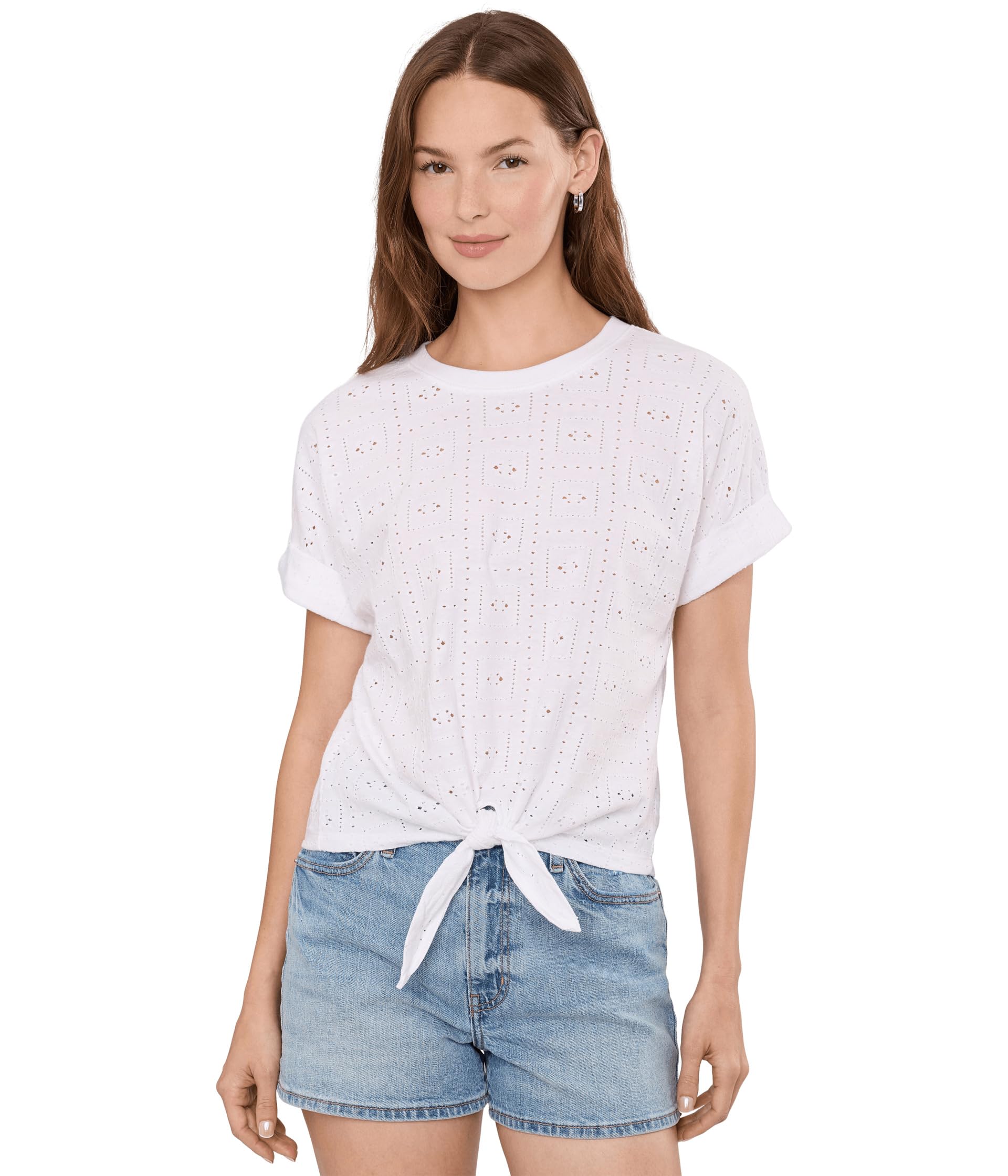 Женский топ Sanctuary Eyelet All Day Tie Tee